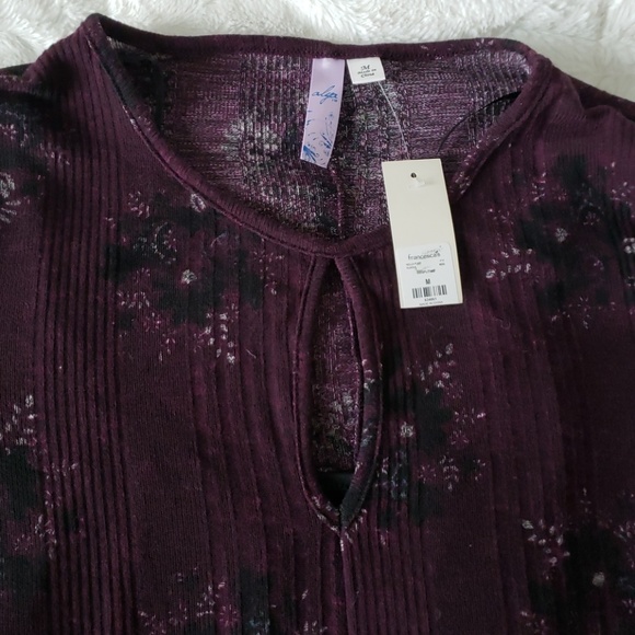 Francesca's Alya Plum Floral Dress - Picture 2 of 4